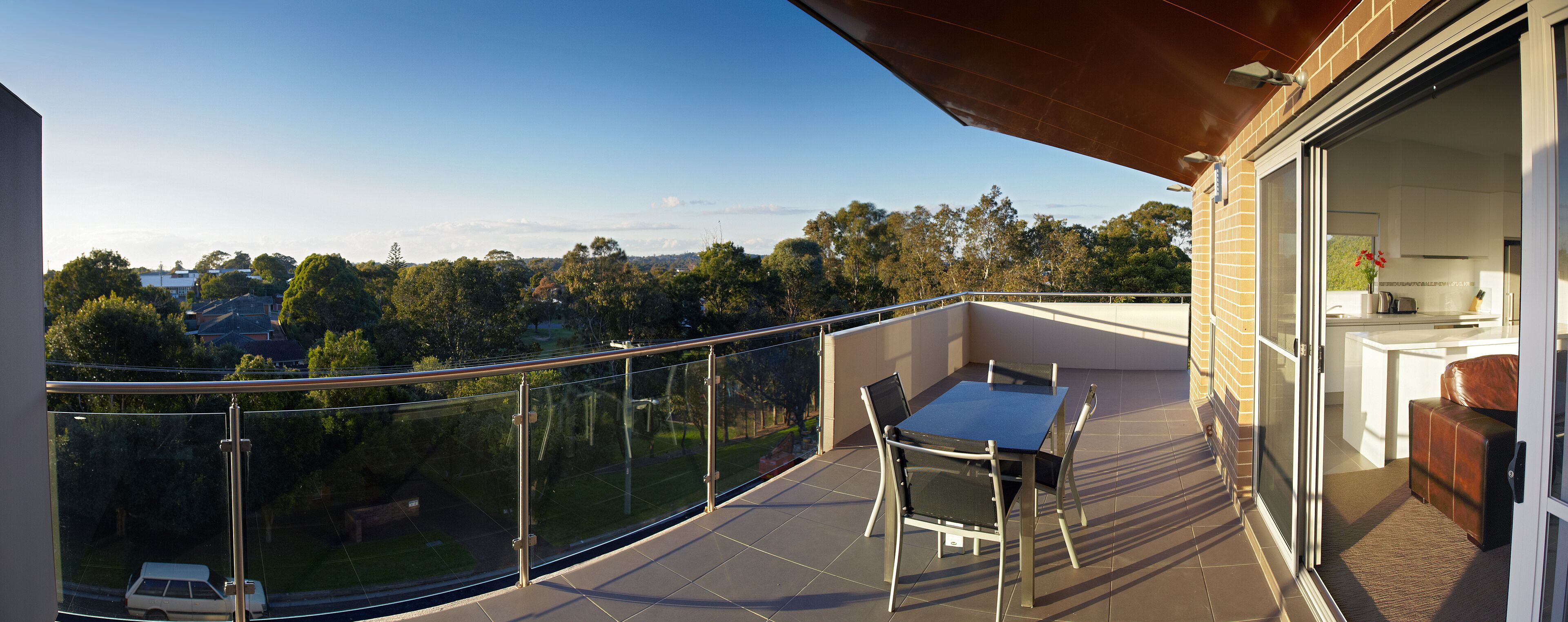 Apartemen Deluks, 1 kamar tidur, balkon, sudut | Pemandangan kota