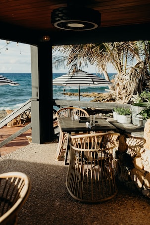 Se sirven cenas, brunch y mariscos con vista a la playa