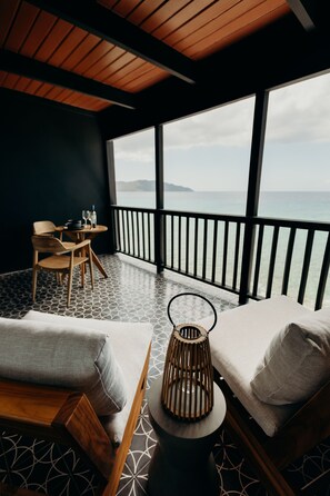 Deluxe Room, 1 King Bed, Balcony, Ocean View | Premium bedding, individually decorated, individually furnished - The Waves at Cane Bay (Kingshill)