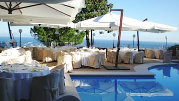 Outdoor wedding area