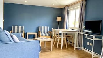 Studio, terras | Woonkamer | Ledtelevisie