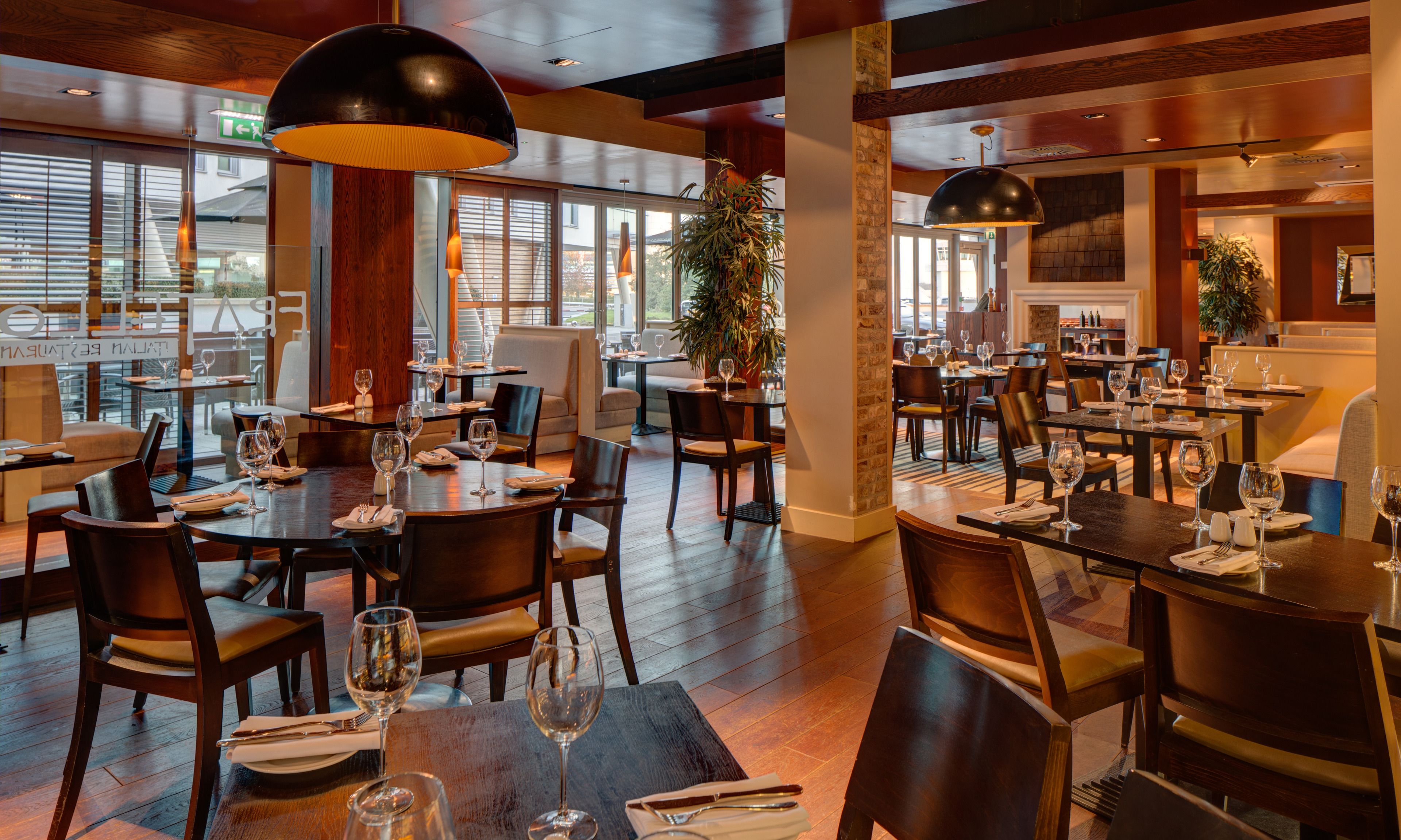 breakfast, lunch, dinner served; italian cuisine