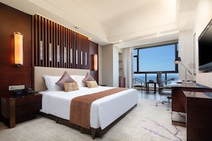 Deluxe dubbelrum - 1 kingsize-säng - havsutsikt | Minibar, värdeförvaringsskåp på rummet och individuell inredning