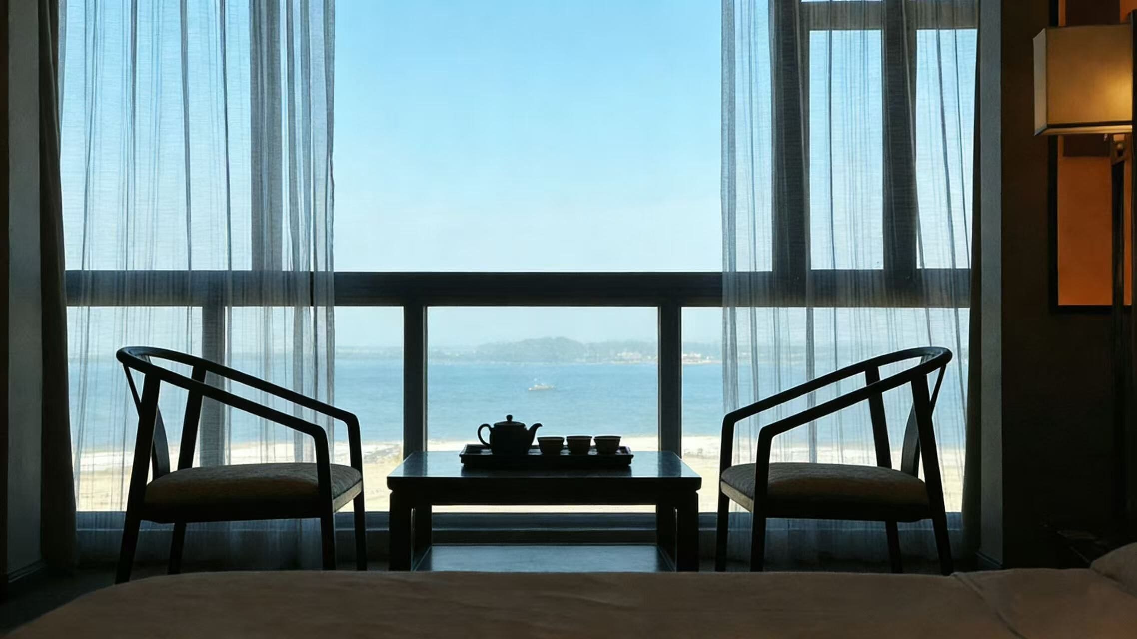 Executive tweepersoonskamer, 1 kingsize bed, uitzicht op zee | Woonruimte