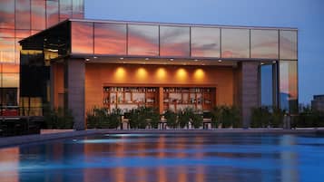 Seasonal outdoor pool, open 10:00 AM to 7:00 PM, cabanas (surcharge)
