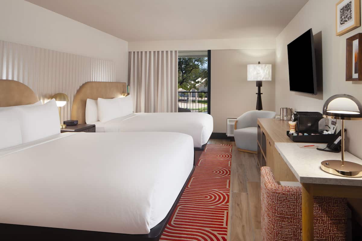 Room, 2 Queen Beds, Balcony | Hypo-allergenic bedding, individually furnished, laptop workspace