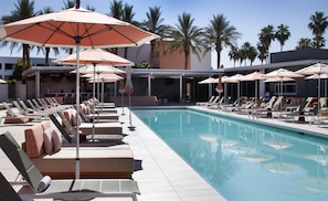 Outdoor pool, cabanas (surcharge), pool umbrellas