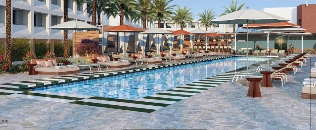 屋外プール、カバナ (有料)、プール パラソル