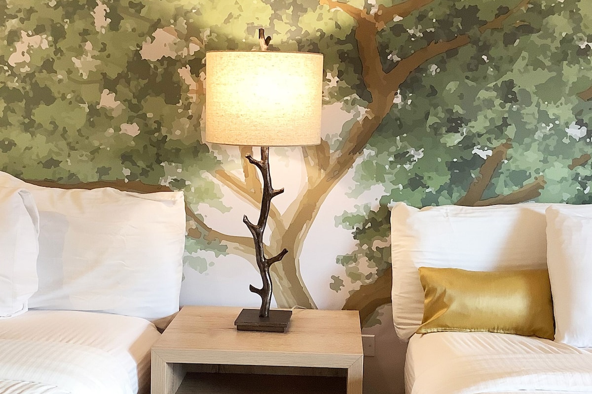 premium bedding, down duvets, pillow-top beds, individually decorated