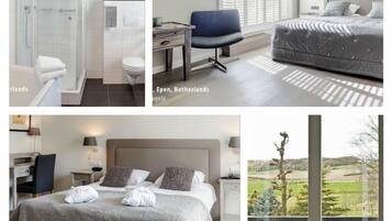 Minibar, caja de seguridad en la habitación, escritorio y cunas