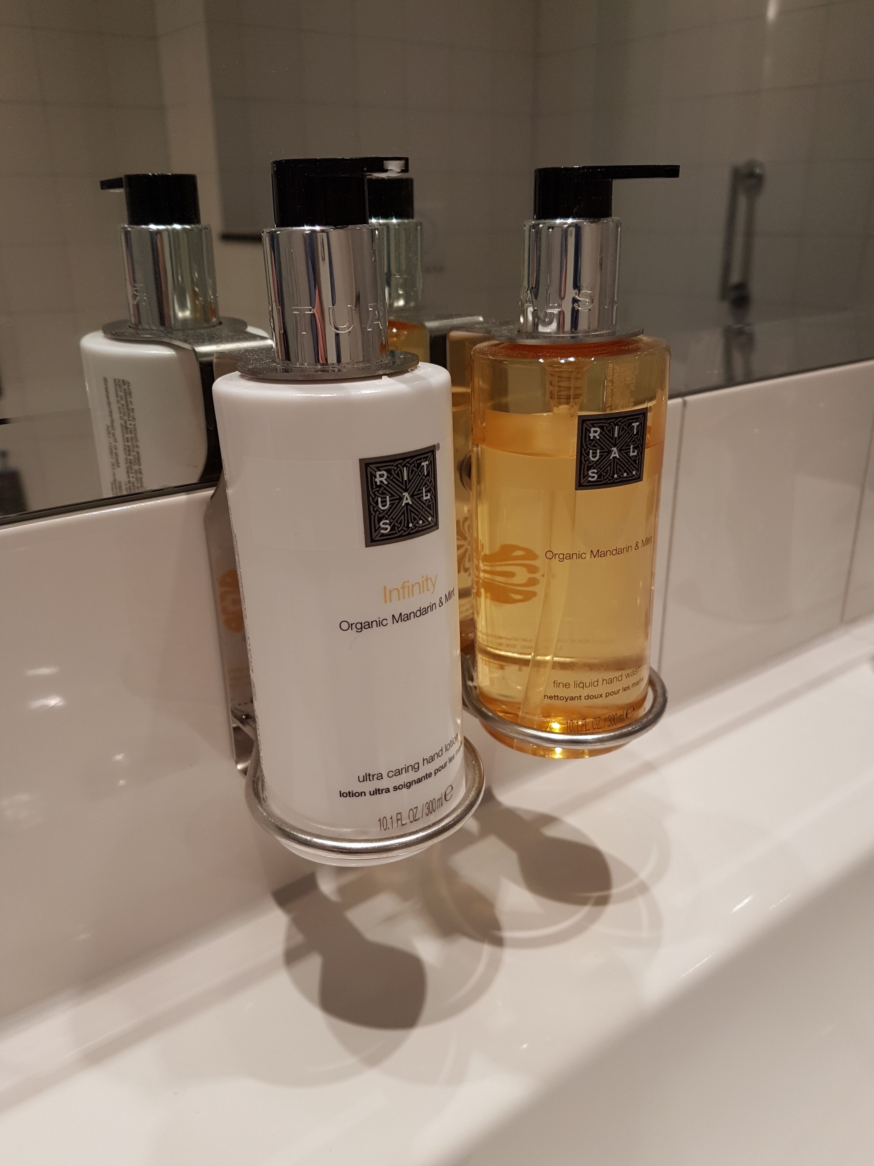 free toiletries, hair dryer, towels