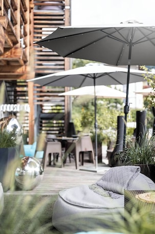 Terrasse/Patio. Alpstay - Smart Hotel Saslong