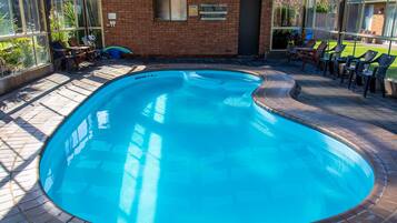 Indoor pool, pool loungers