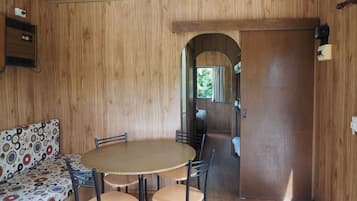 Family Cabin, 1 Bedroom | Living area | Flat-screen TV, DVD player
