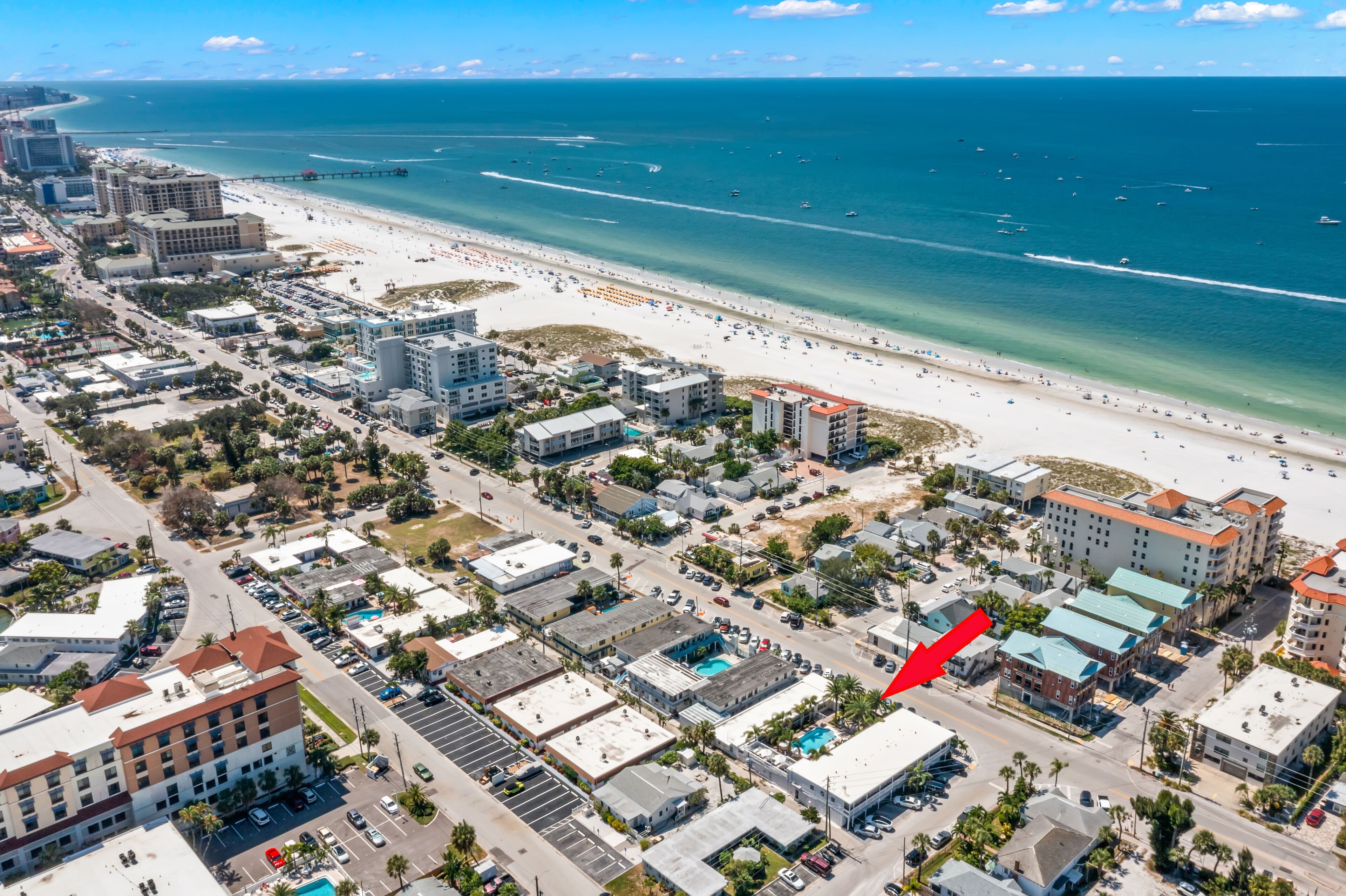Beach nearby, beach umbrellas, beach towels
