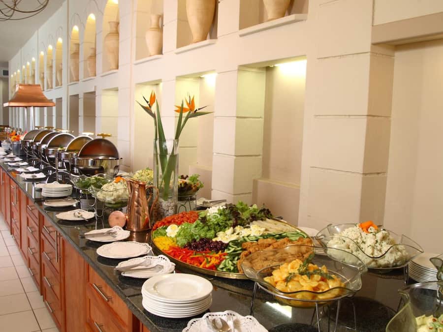 Breakfast, lunch, dinner served; international cuisine