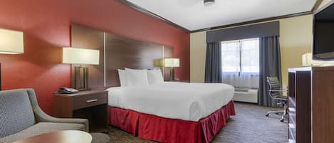 In-room safe, desk, laptop workspace, iron/ironing board