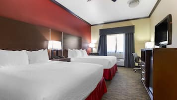 In-room safe, desk, laptop workspace, iron/ironing board