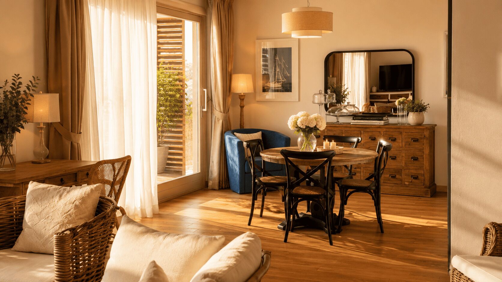 Suite Premium, 2 habitaciones, 2 baños, frente al mar | Área de sala de estar | Televisión de pantalla plana de 32 pulgadas con canales por cable 