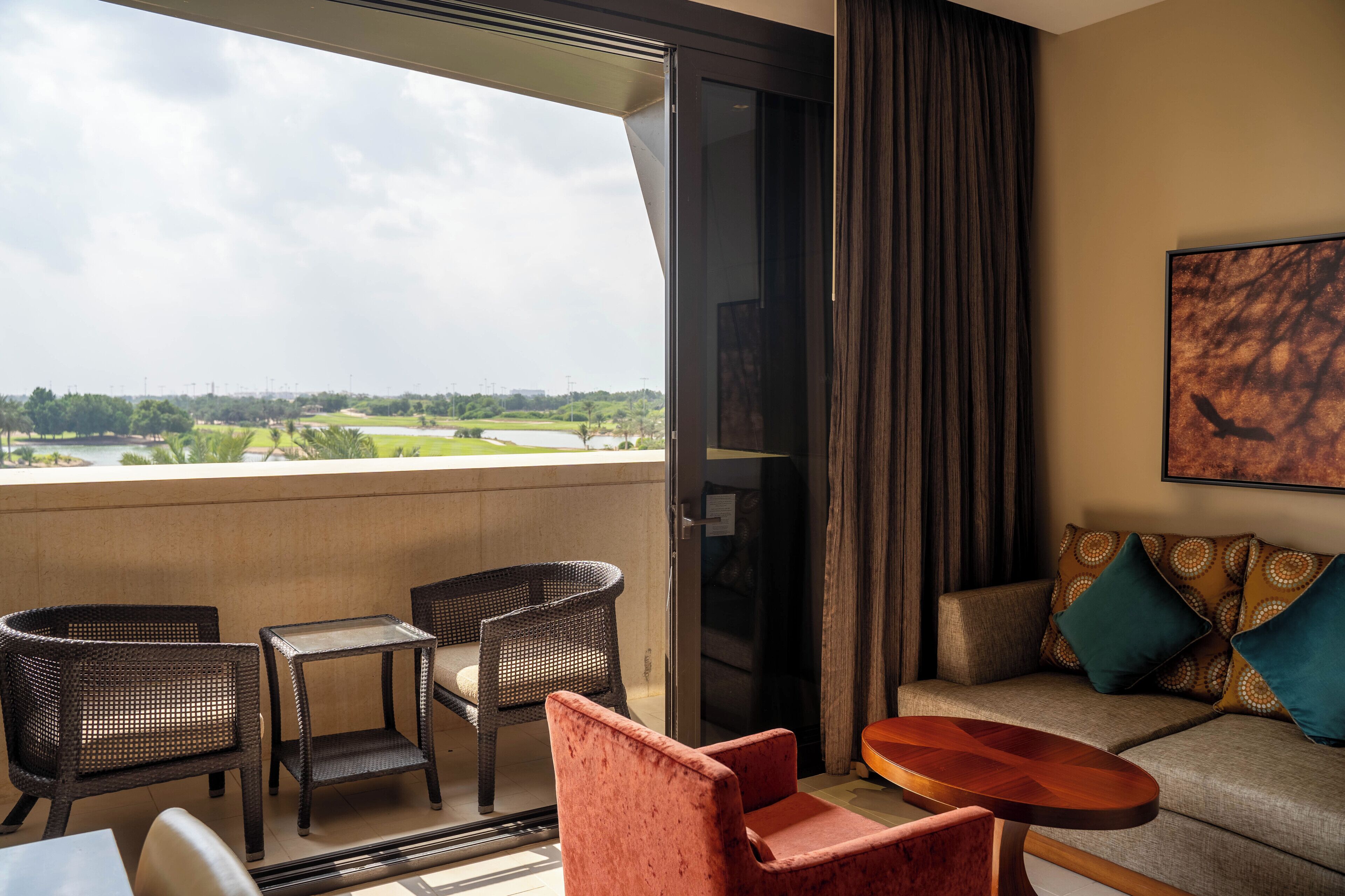 deluxe room, 1 king bed, non smoking, golf view | balcony