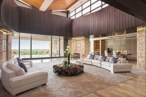 Presidential Suite - King Bed & 2 Queen Beds | Living area | 42-inch LCD TV with satellite channels, TV, iPod dock - VOGO Abu Dhabi Golf Resort & Spa (Abu Dhabi)