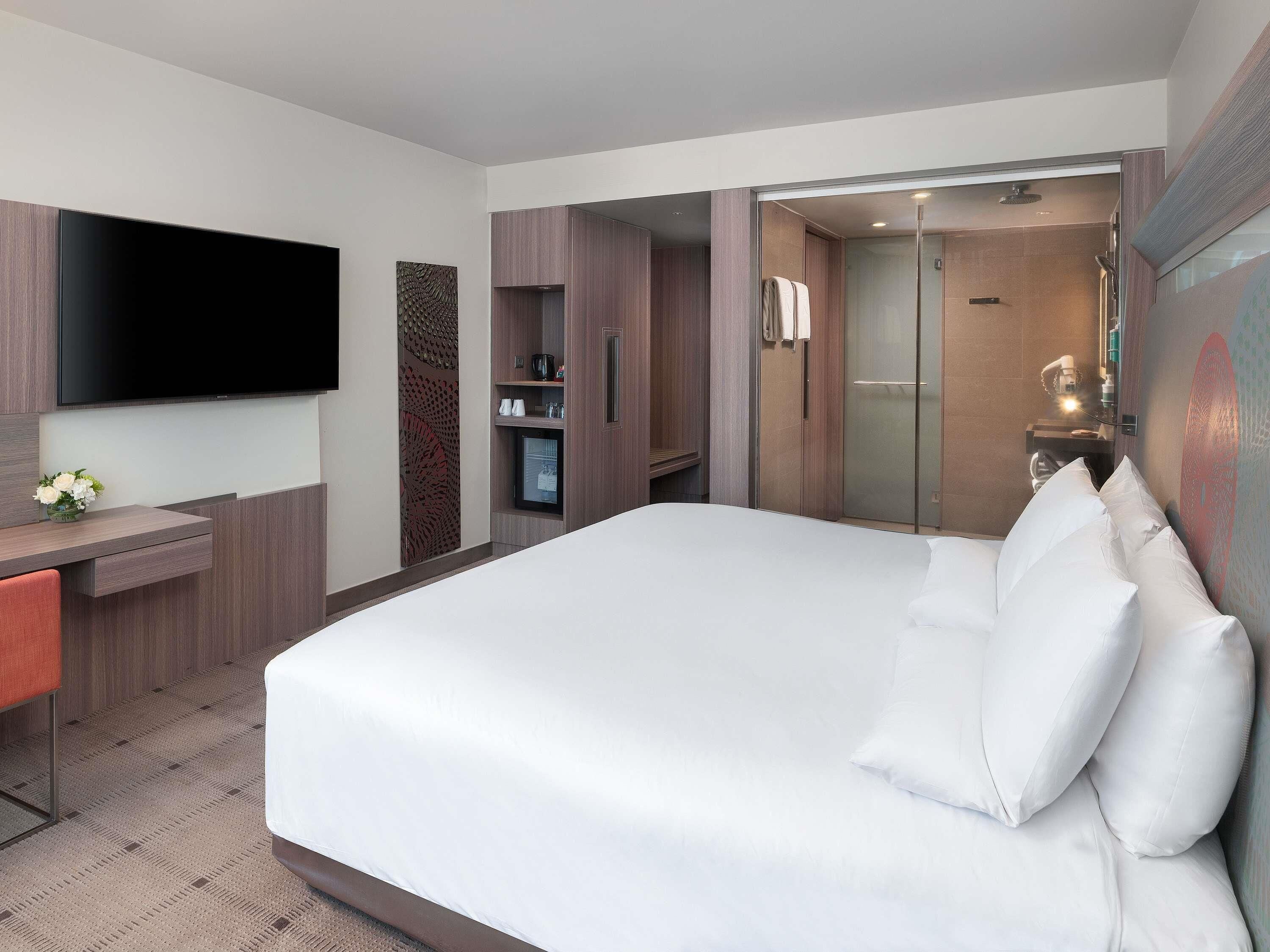 In-room safe, desk, laptop workspace, blackout curtains