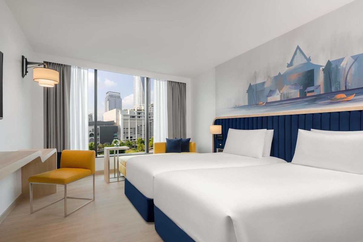 ห้องพรีเมียร์, เตียงเดี่ยว 2 เตียง, วิวสวนสาธารณะ | ตู้นิรภัยในห้องพัก, โต๊ะทำงาน, พื้นที่ทำงานแบบใช้แล็ปท็อป, ผ้าม่านกันแสง
