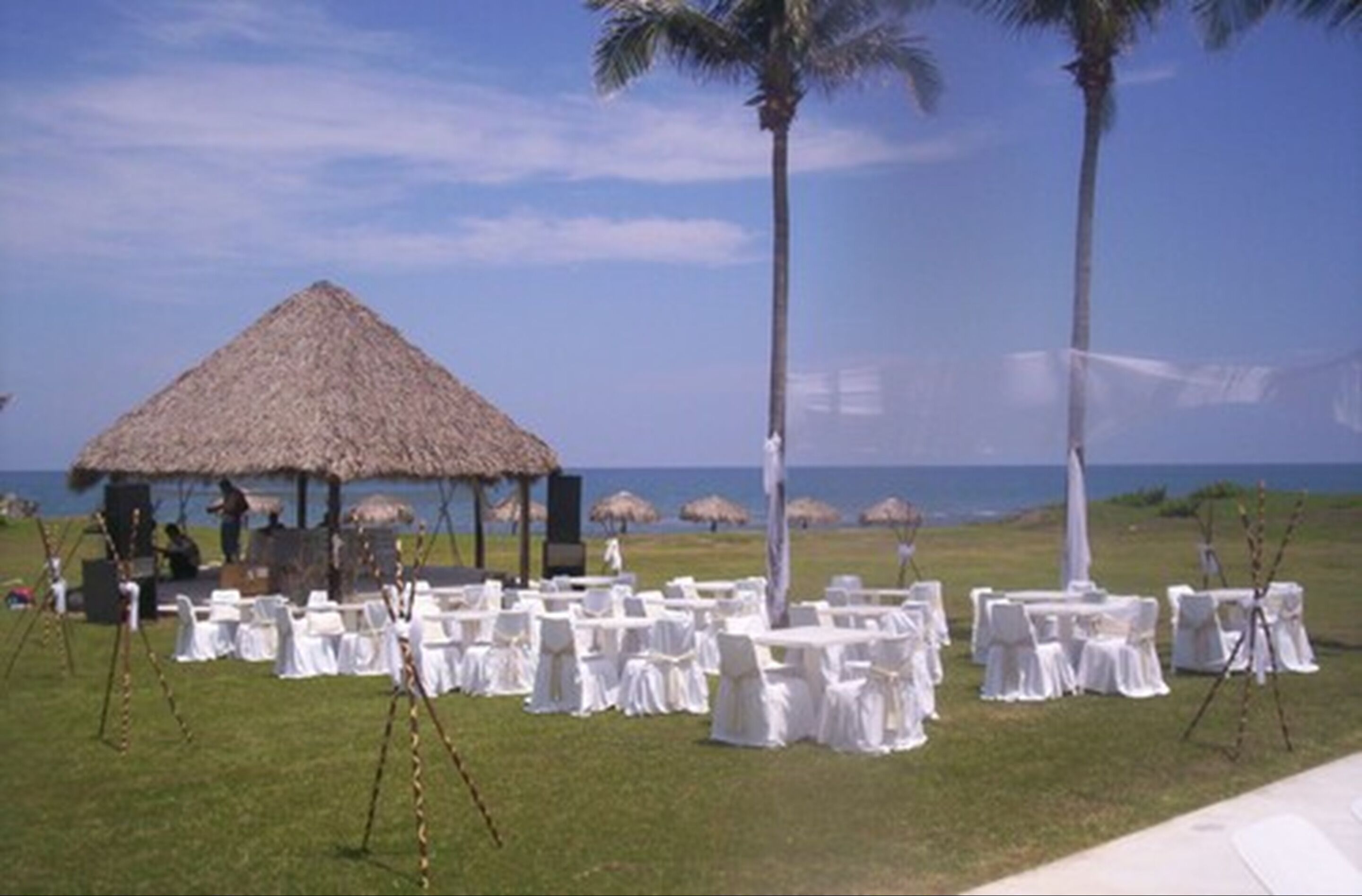 Outdoor banquet area