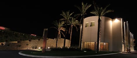 Front of property – evening/night