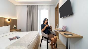 Down comforters, pillowtop beds, in-room safe, individually furnished