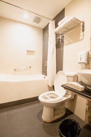 Dusj, toalettartikler (inkludert), hårføner og håndklær