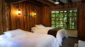 Double Room | Peralatan tempat tidur premium, gebar bulu kapas, tilam berlapik