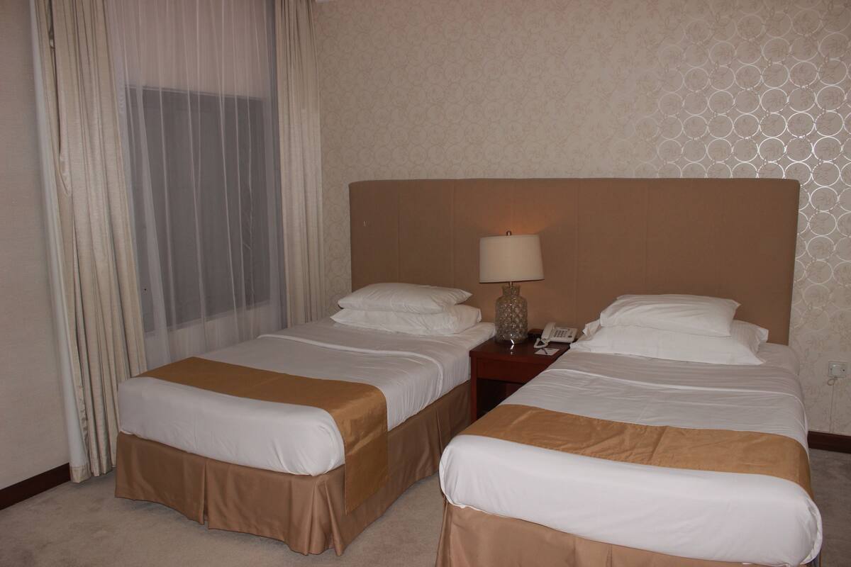 Classic Twin Room, City View | Egyptian cotton sheets, down duvets, memory-foam beds, minibar