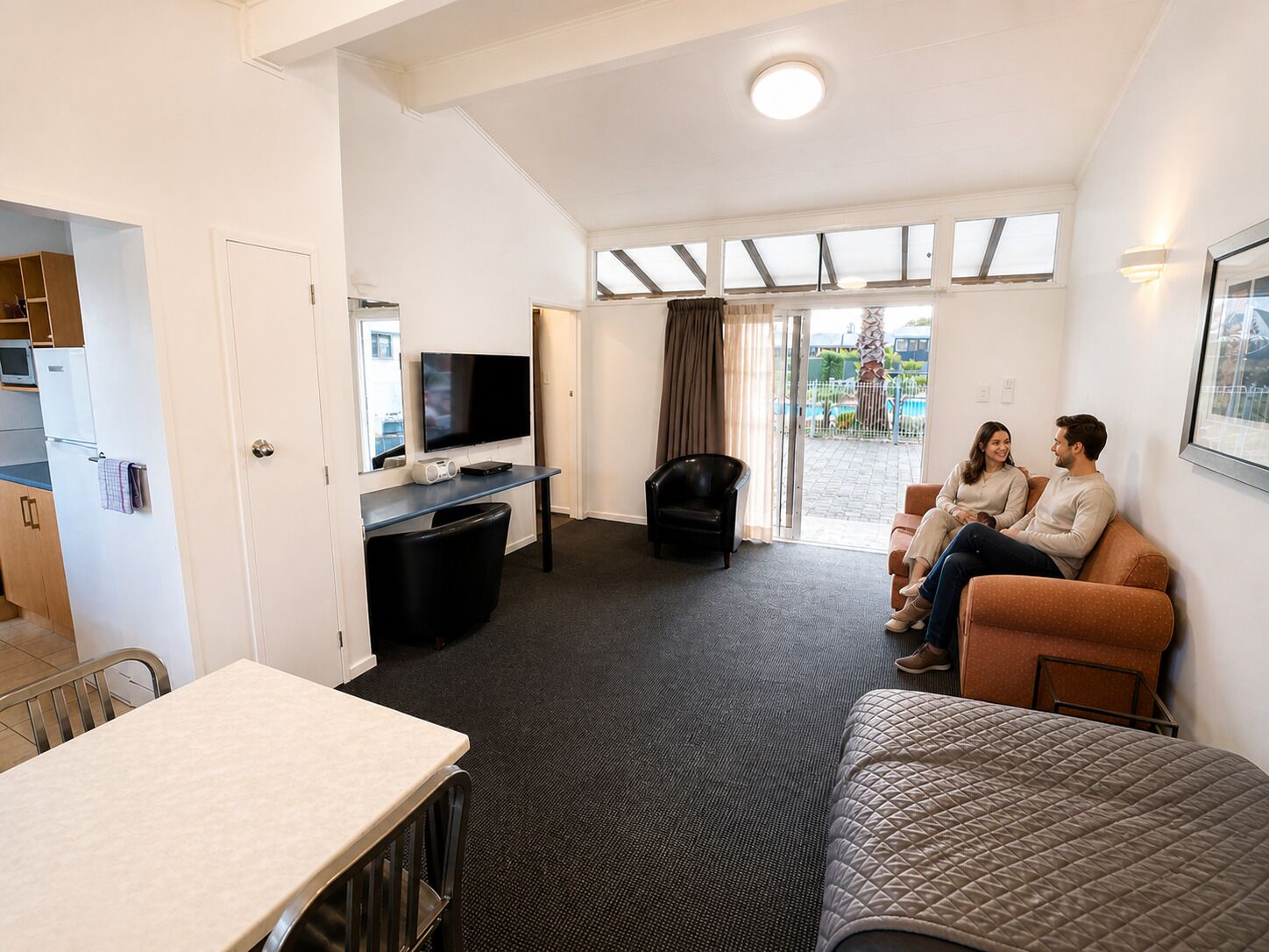 Family Room, 1 Bedroom | Living area | 32-inch LCD TV with satellite channels, TV, DVD player