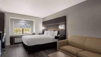 Een kluis op de kamer, een bureau, een laptopwerkplek