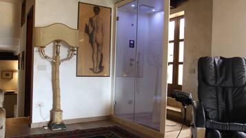 Suite, Talblick (Daniela) | Dusche im Bad