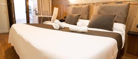 Memory foam beds, desk, blackout drapes, soundproofing