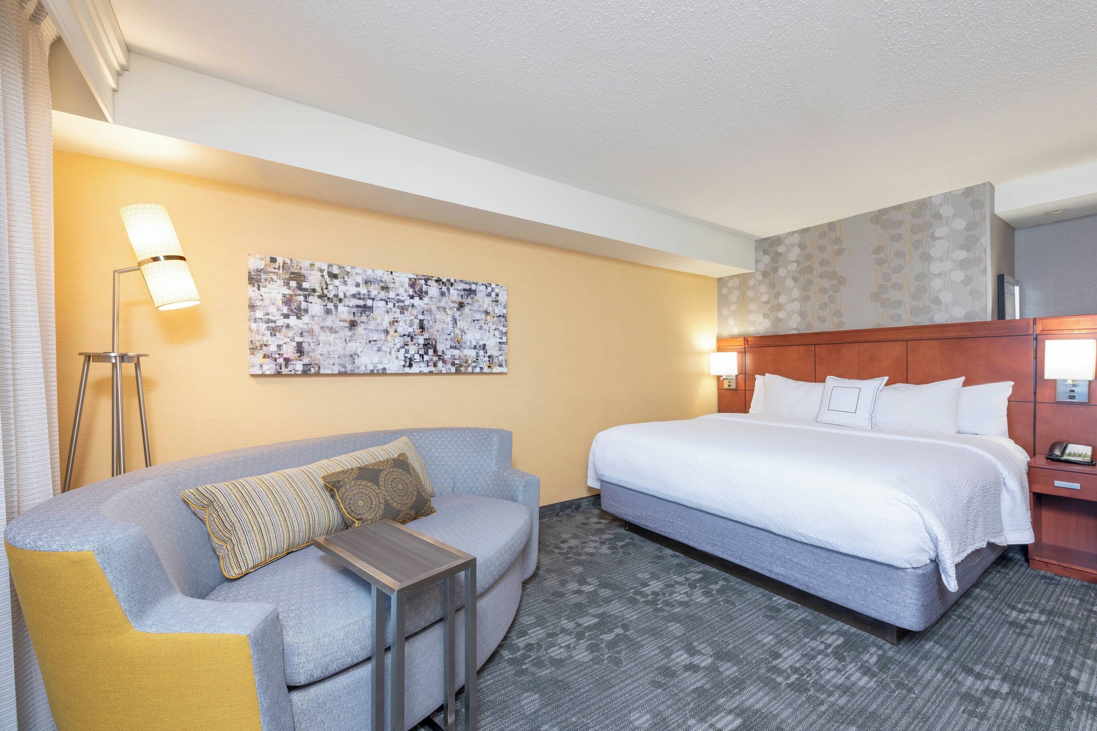 room, 1 king bed with sofa bed, non smoking | premium bedding, pillow-top beds, in-room safe, desk