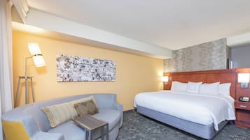 Room, 1 King Bed with Sofa bed | Premium bedding, pillow-top beds, in-room safe, desk