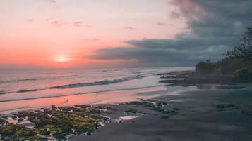 En la playa, masajes en la playa, surf y pesca