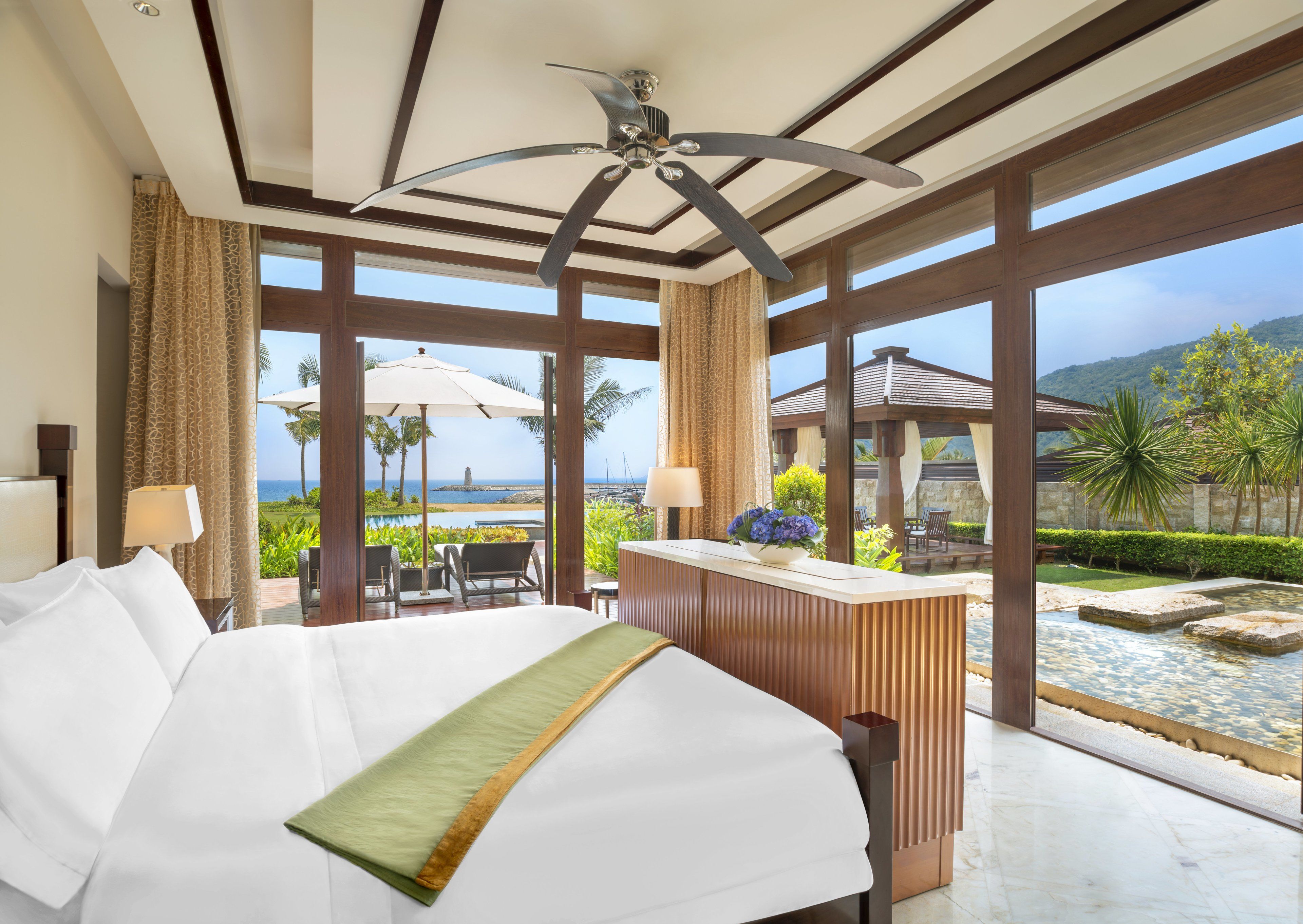 Premium bedding, down comforters, pillowtop beds, minibar