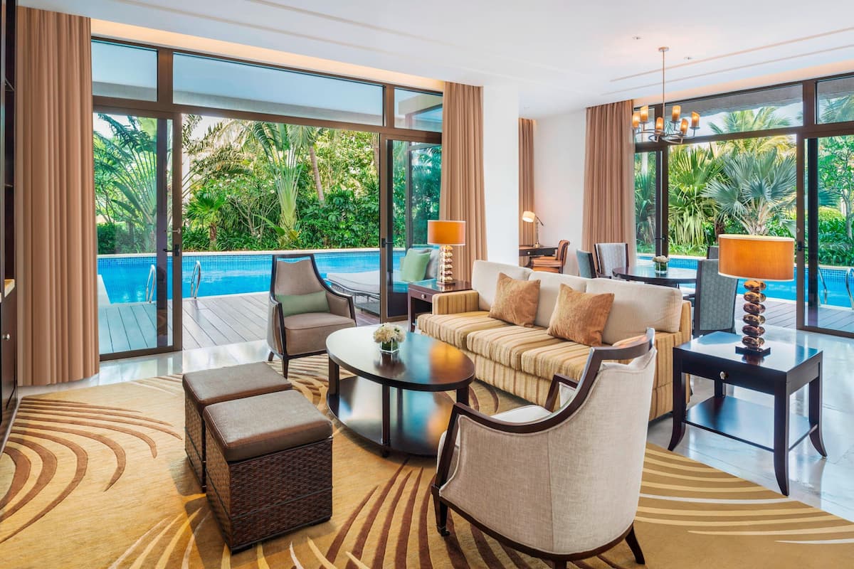 Suite, 1 Schlafzimmer, Balkon, Blick auf die Lagune | Wohnzimmer