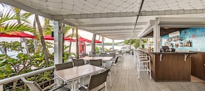 Lunch and dinner served, beach views
