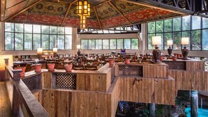A spacious interior with wooden seating areas and large windows. - Club Himalaya by ACE Hotels, Nagarkot  (Baluwapati Deupur)