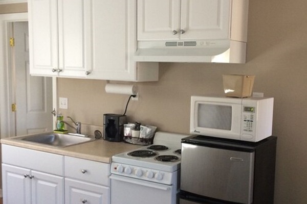 Superior Room, 2 Double Beds, Kitchenette | Private kitchen | Fridge, coffee/tea maker