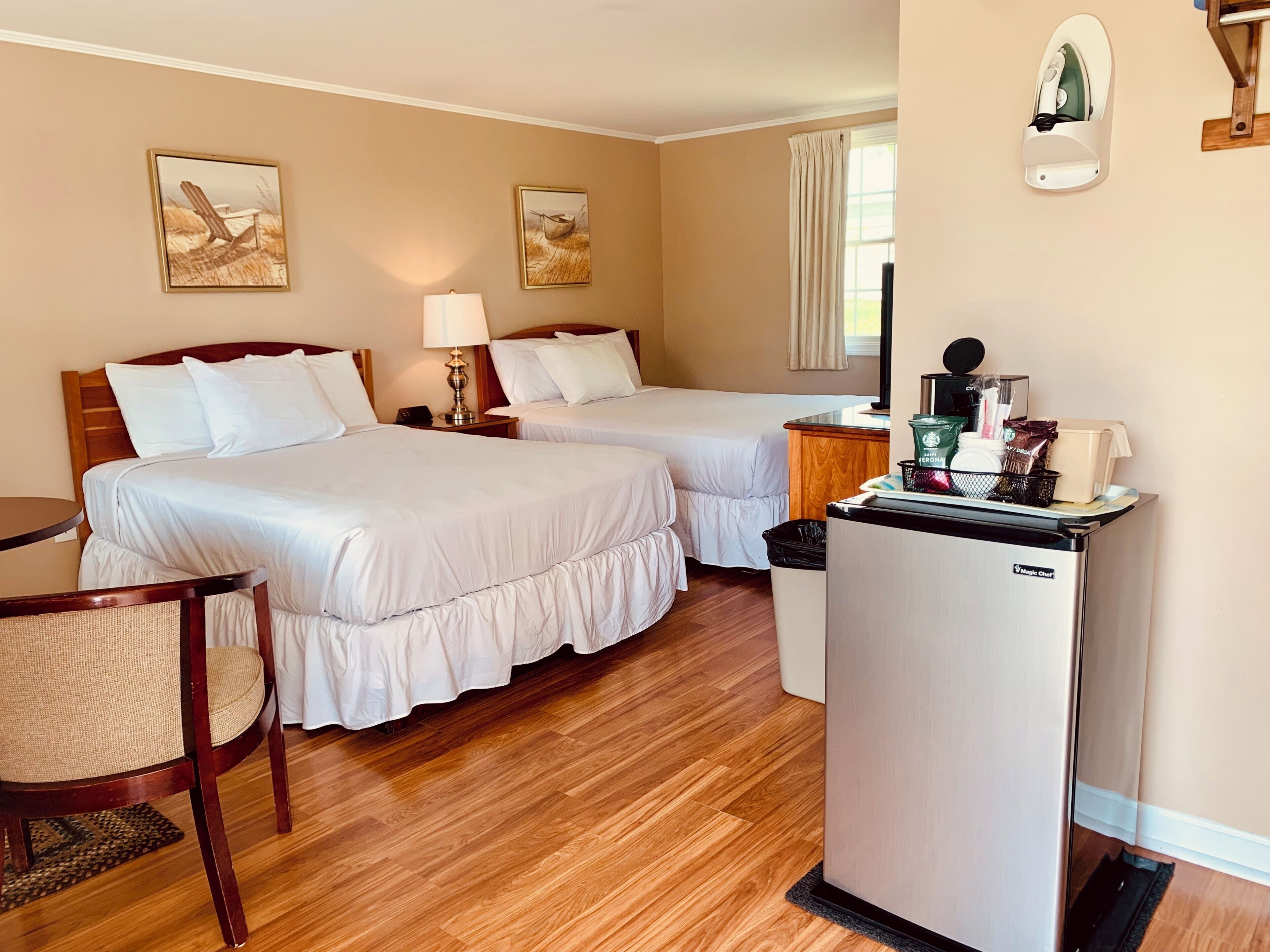 Standard Room, 2 Double Beds | Iron/ironing board, free WiFi, bed sheets