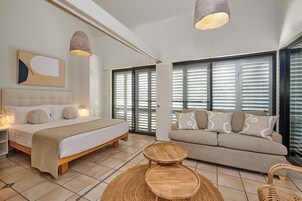 Standard Studio, 1 Queen Bed with Sofa bed (Schoolies not allowed) | Living area | LCD TV, DVD player, iPod dock