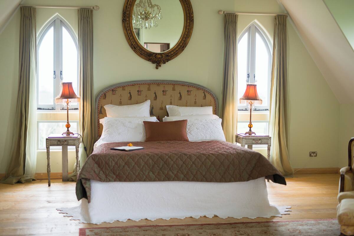 The Farm View Room | Egyptian cotton sheets, premium bedding, individually decorated