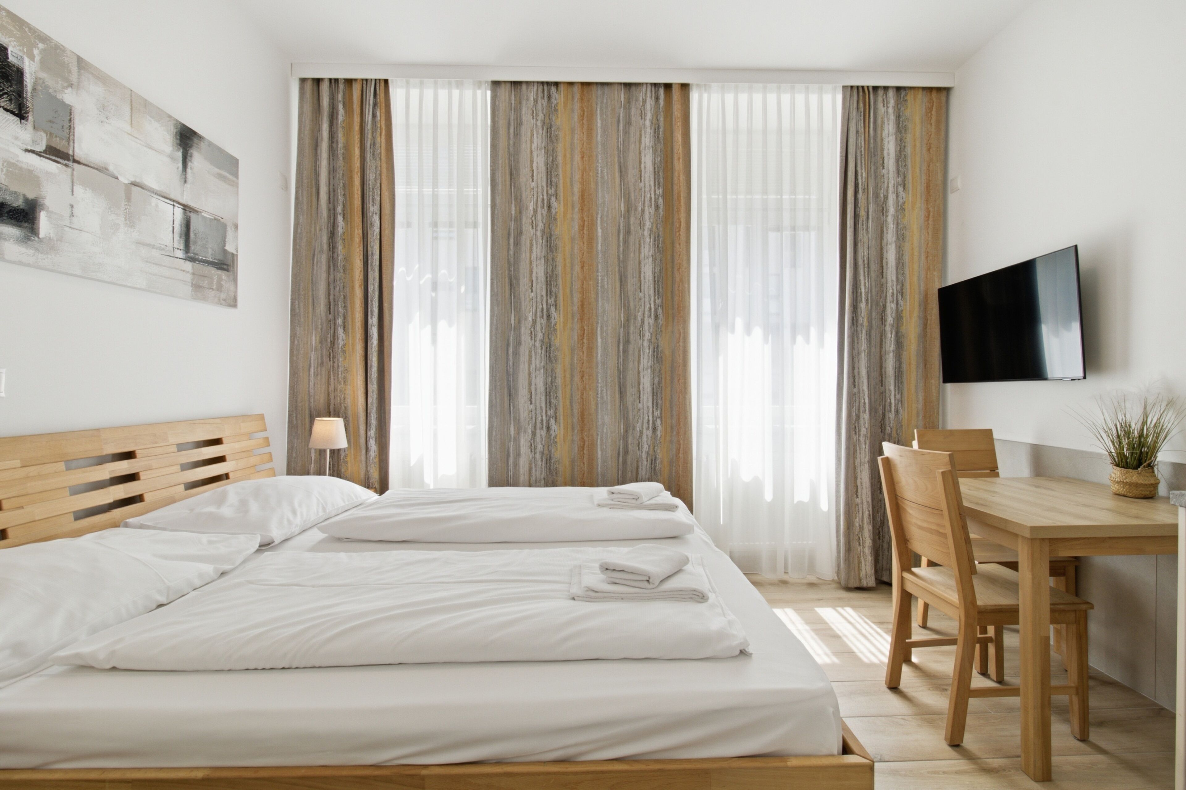 Estudio Deluxe, no fumadores, cocina | Ropa de cama de alta calidad y decoración individual