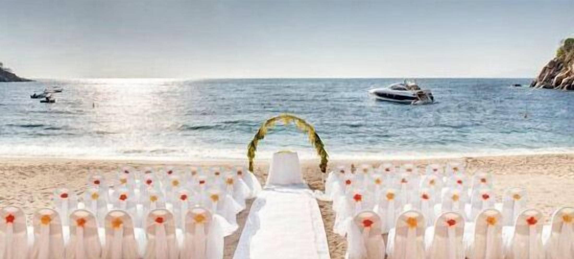 Outdoor wedding area